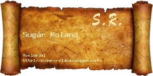 Sugár Roland névjegykártya